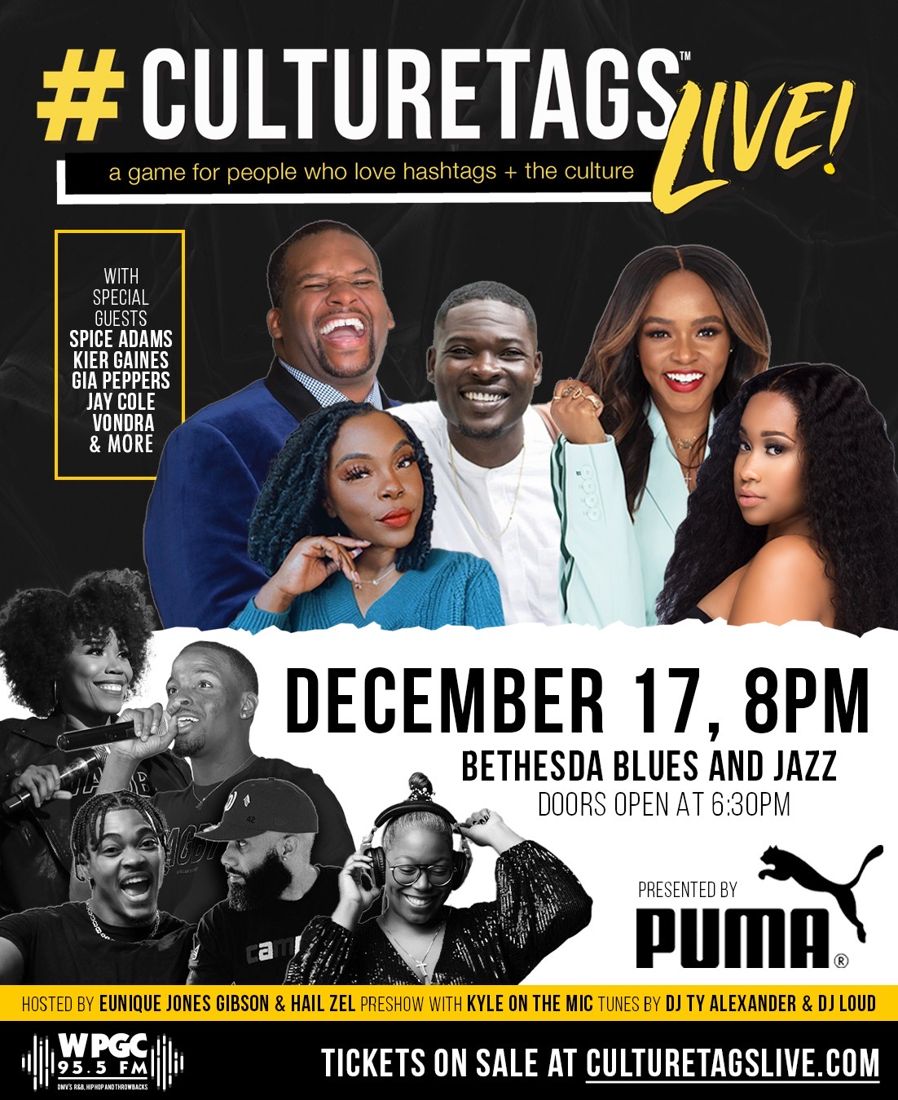 Flyer: CultureTags Live! December 17, 8pm, Bethesda Blues and Jazz