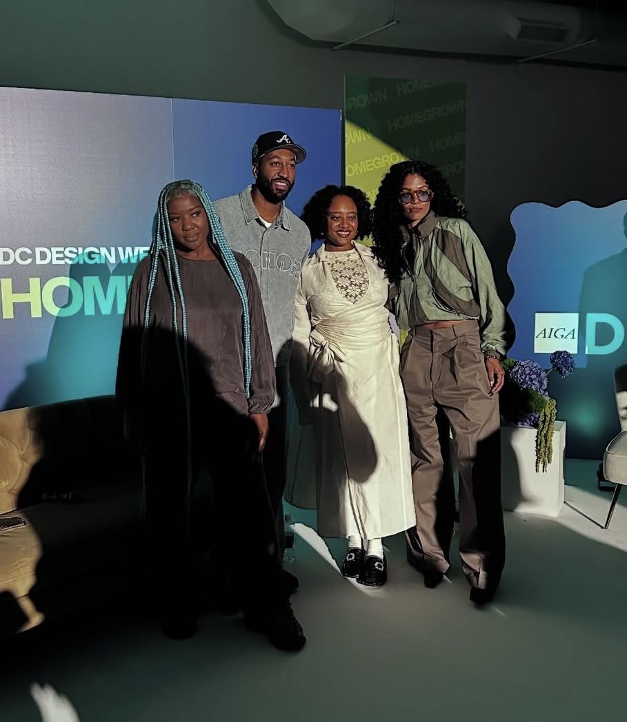 Homegrown guests Chela Mitchell, Cam Kirk, Aria Hughes and Domo Wells on the Homegrown set